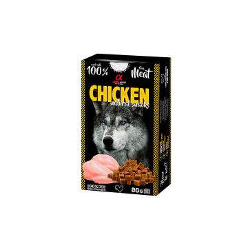 Natural Snack Pollo 80g para perros – Snack complementario con 60% de pollo, colágeno y antioxidantes naturales. Sabor irresistible – Zona K9