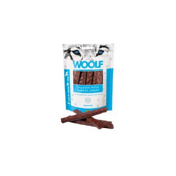 Woolf Snack de tiras de salmón y zanahorias 100 g