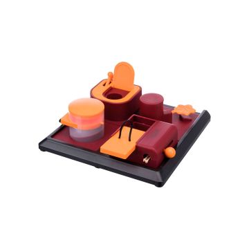 Tablero completo Trixie Poker Box 2 con cuatro módulos de juego abiertos y cerrados para perros