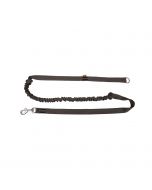 Dingo Correa negra con amortiguador para correr 25 mm x 1,7 m