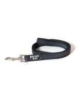 Julius-K9 Correa negra de goma entretejida 14 mm con asa