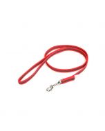 Julius-K9 Correa roja de goma entretejida 14 mm con asa
