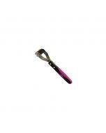 Herramienta de deslanado para perro Ibañez Coat de 12 hojas con mango ergonómico negro y fucsia.