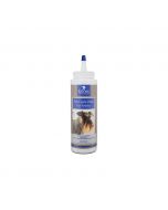 Botella de Polvo para Oídos de la marca Ibáñez Cosmetics, para facilitar la limpieza y el arrancado de pelo en los oídos del perro.