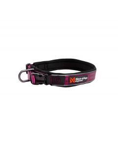Collar Non-stop dogwear Roam p&uacute;rpura vista completa con cierre Duraflex y anilla aluminio