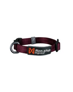 Collar para perro peque&ntilde;o Non-stop dogwear Tumble color morado fondo blanco con cierre Duraflex