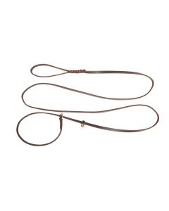 Dingo Gear Correa collar de cuero 12 mm x 2,5 m