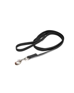 Julius-K9 Correa negra de goma entretejida 20 mm con asa