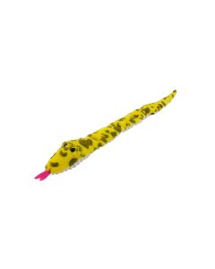 Peluche para perros Nayeco Serpiente Ka en color amarillo y verde con textura suave y sonido