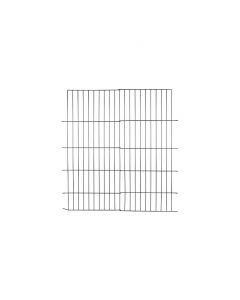 Rejilla separadora metálica negra para jaula de perros Ibáñez vista frontal fondo blanco